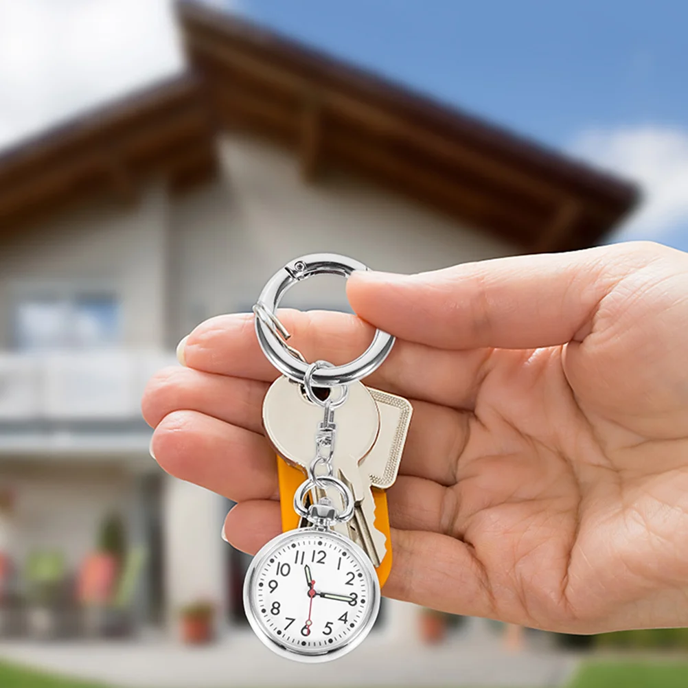 2 قطعة ممرضة المفاتيح ساعة الجيب للنساء الرجال التمريض امتحان توقيت جهاز معلق ساعة إلكترونية للطلاب الأطباء هدية #1