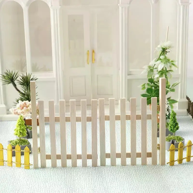 

Набор из 1 шт. неокрашенных деревянных миниатюрных ворот для кукольного домика в стиле рустик, масштаб 1/12, модель для сцены, игрушка для детских ролевых игр