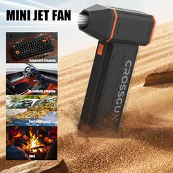 CROSSGUN Turbo Fan Rechargeable Cordless Duster Powerful Airflow Compact Design for Car Travel Outdoor Cleaning Long Standby