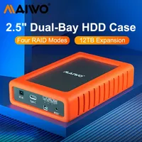 MAIWO Hard Drive Array Enclosure Dual-bay for 2.5 inch External HDD SSD Case RAID Array Type C 2.5\