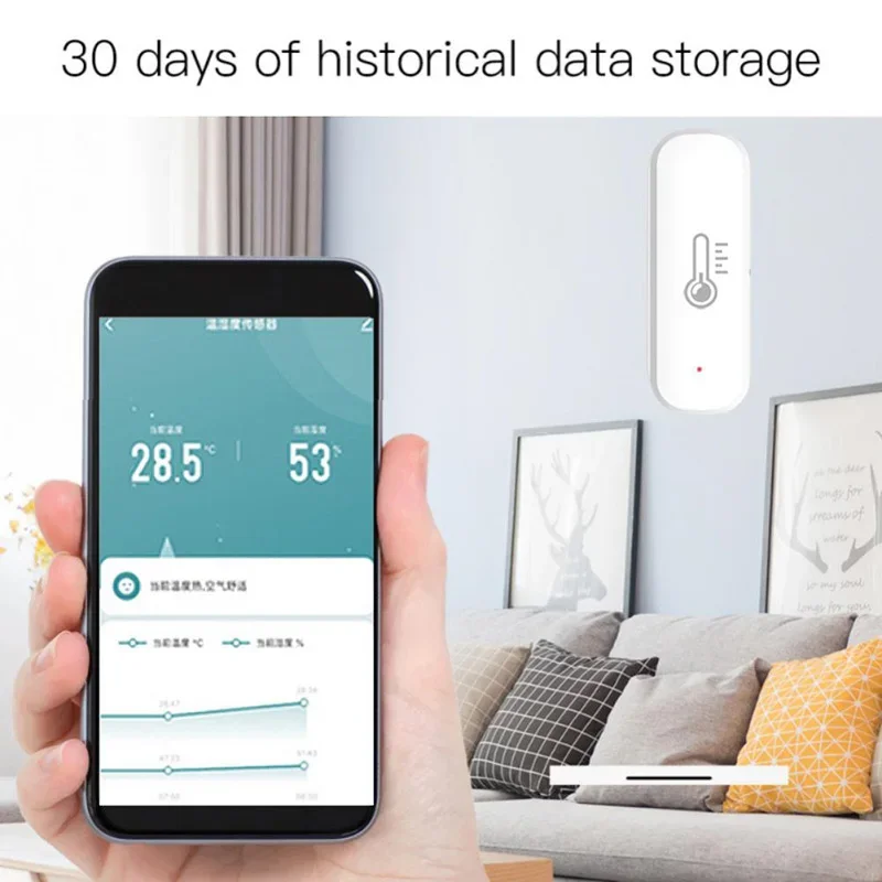 Tuya Smart Zigbee sensore di temperatura e umidità Monitor termometro per interni per il lavoro domestico con Alexa Google Home Assistant