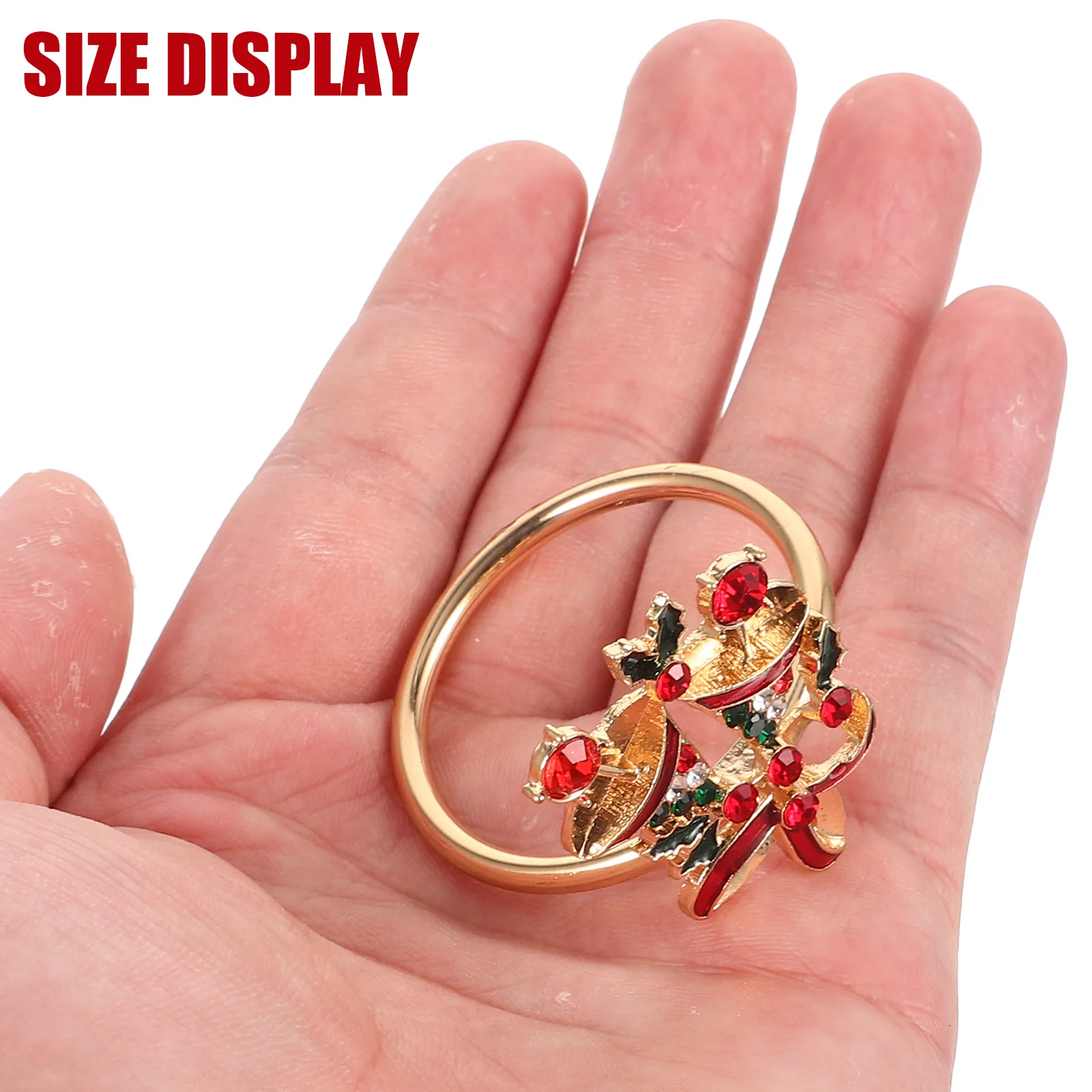 

4pcs Christmas Napkin Rings Delicate Napkin Buckles For Holiday Party Table Decorations Xmas Party Supplies Dining Table