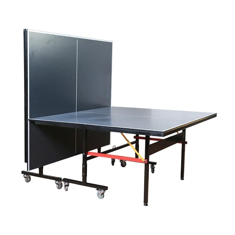 Blauwe tafeltennis met opvouwbare poten Pingpongtafel