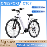 Electric Bike ONESPORT OT07 250W Brand Motor 36V10.4Ah Lithium battery E-Bike 27.5Inch Tire City Travel 7 Speed Electric Bicycle