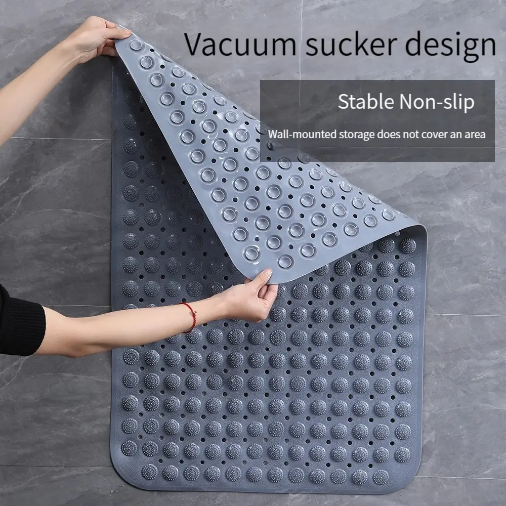 Shower Bath Mat Bath Tub Pad Household Bathroom Hollow Hydrophobic Thicken Anti Slip Pad Suction Cup Bathtub Massage Foot Pad