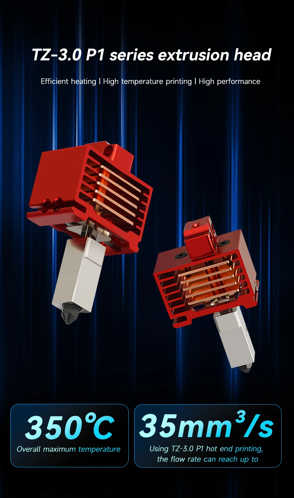 Upgrade TZ3.0 Hotend for BambuLab P1S P1P X1 X1C TZ V3.0 Upgrade