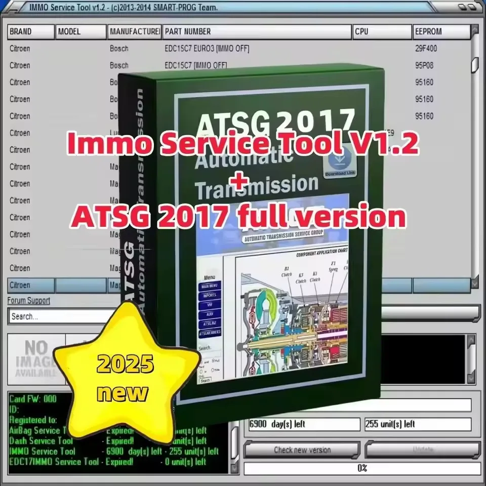 

2025 Hot sell New IMMO SERVICE TOOL V1.2 Immo Off Software + ATSG 2017 full version ecu programming diagnostic repair tools