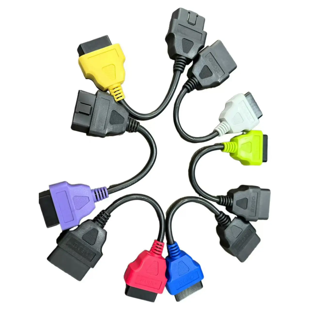 

OBD2 Connector Diagnostic Cable For Fiat ECU Scan MultiECUScan Adapter Six-color 6pcs Car Scanner Connector