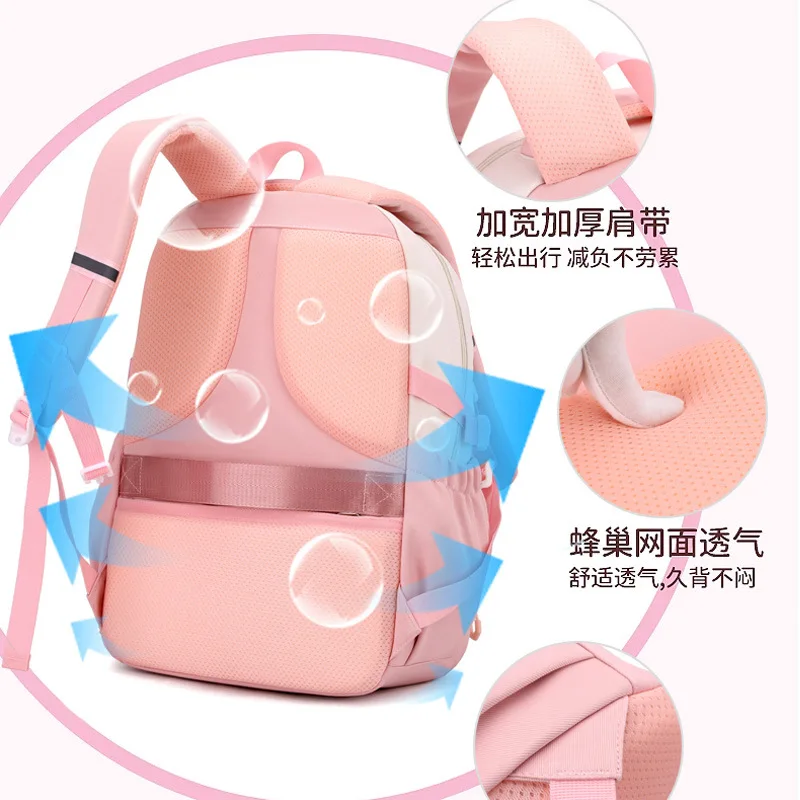 2024 New Fashion Schoolbag Waterproof Oxford Cloth Comfortable Light Backpack For Primary School Children's Birthday Perfect Gif