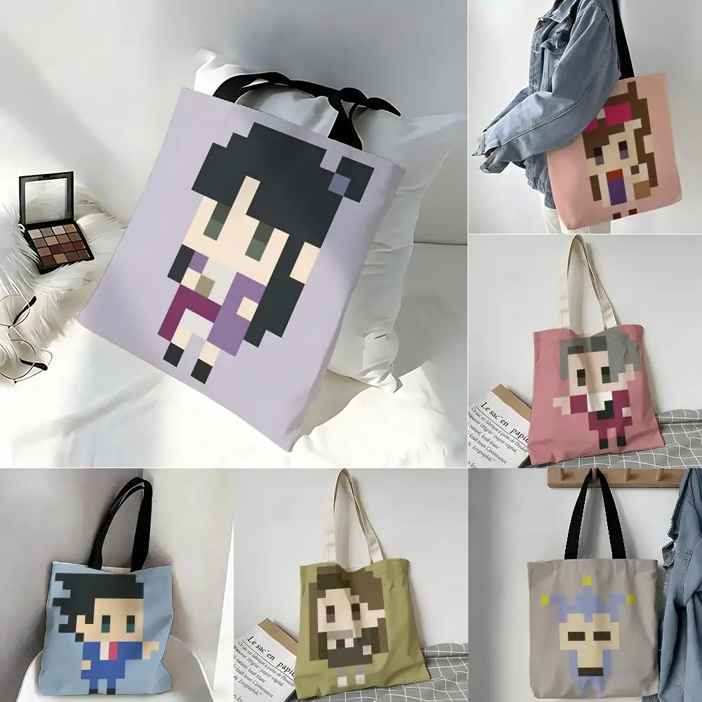 Sacs de rangement A-Ace Attorney, sac à bandoulière portable décontracté, sac de shopping léger, sac en lin réutilisable