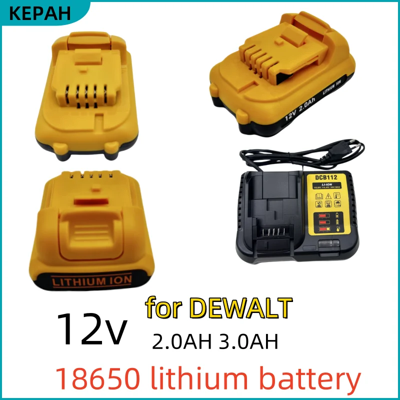 

Для беспроводной сверлильный станок Dewalt 12 В DCB120 DCB120 Литиевая батарея для электроинструмента 2000/3000 мАч