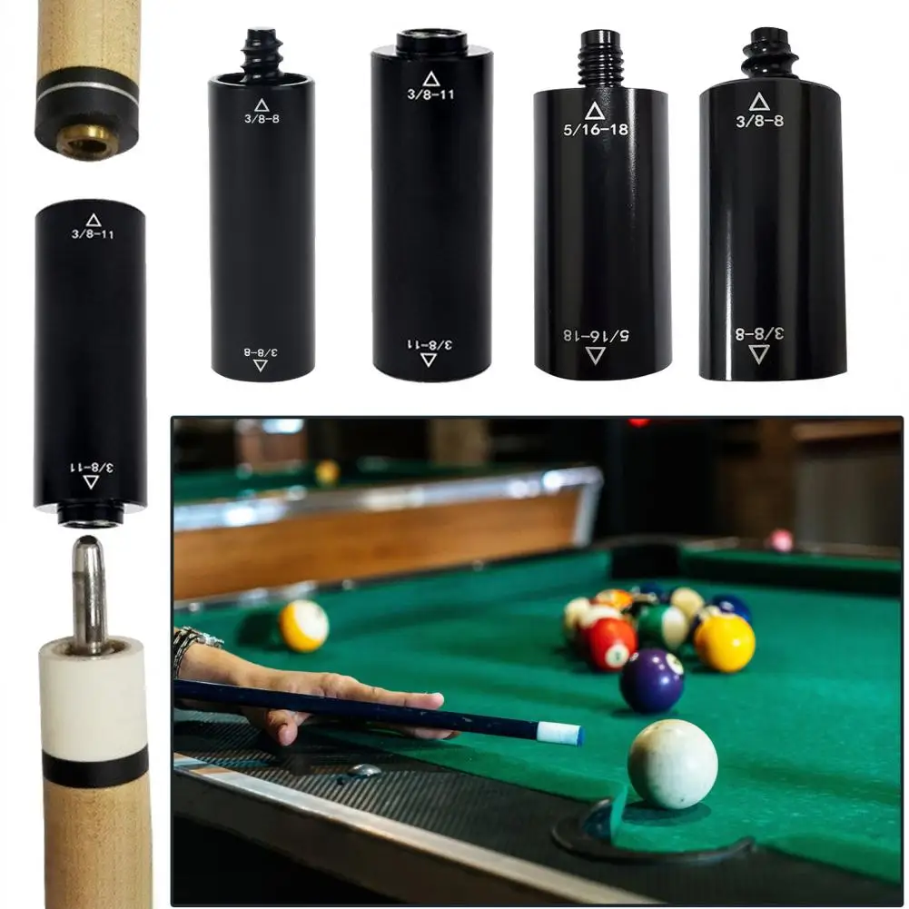 Pool Cue Extension Biljartkeu Extender Klassieke Zwarte Cue Extender Pool Cue Midden As Extenders Adapter Handvat Biljart