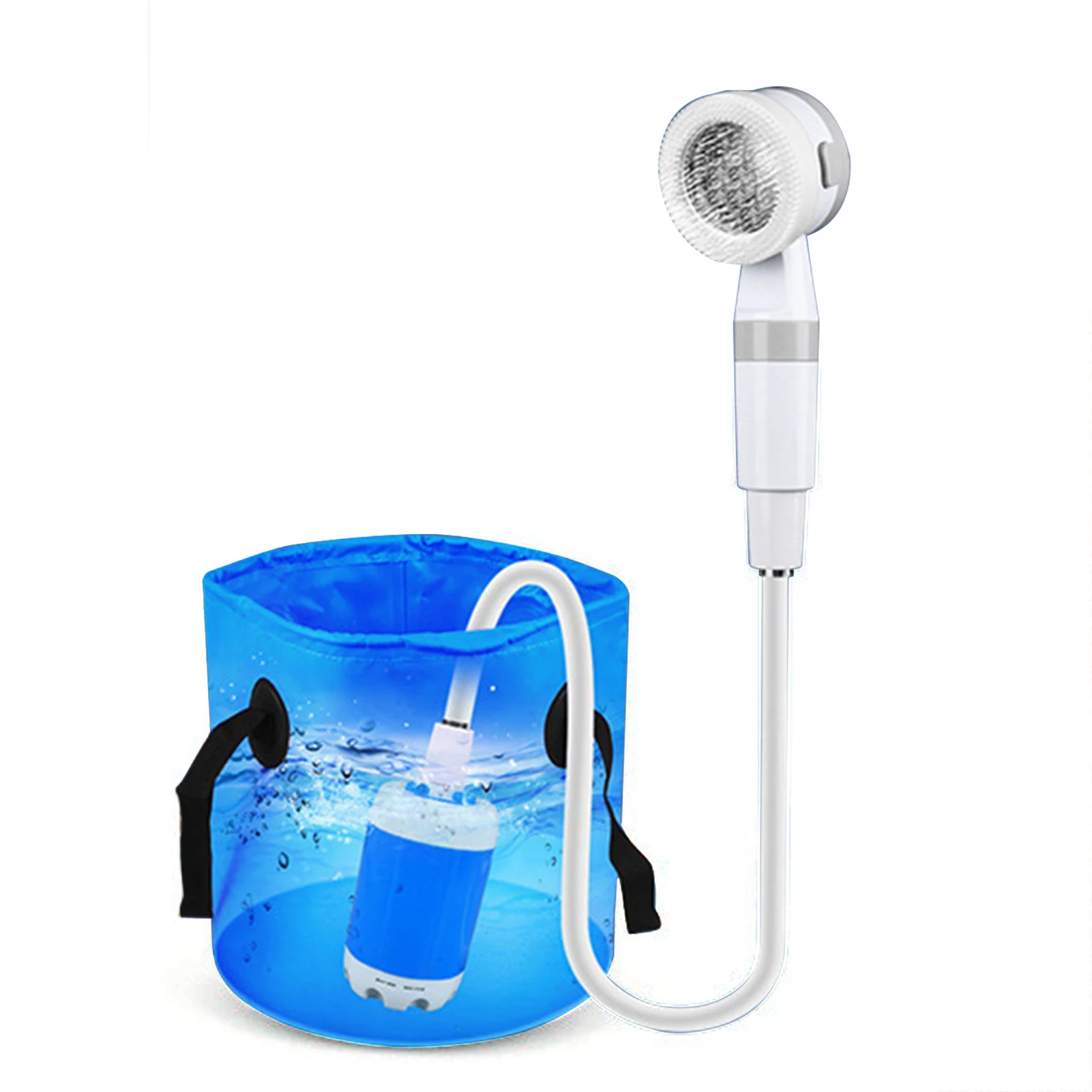 

Outdoor Camping Shower Portable Electric Shower Pump 2 Spray Modes Waterproof for Outdoor Shower, Car Wash, Dishwash