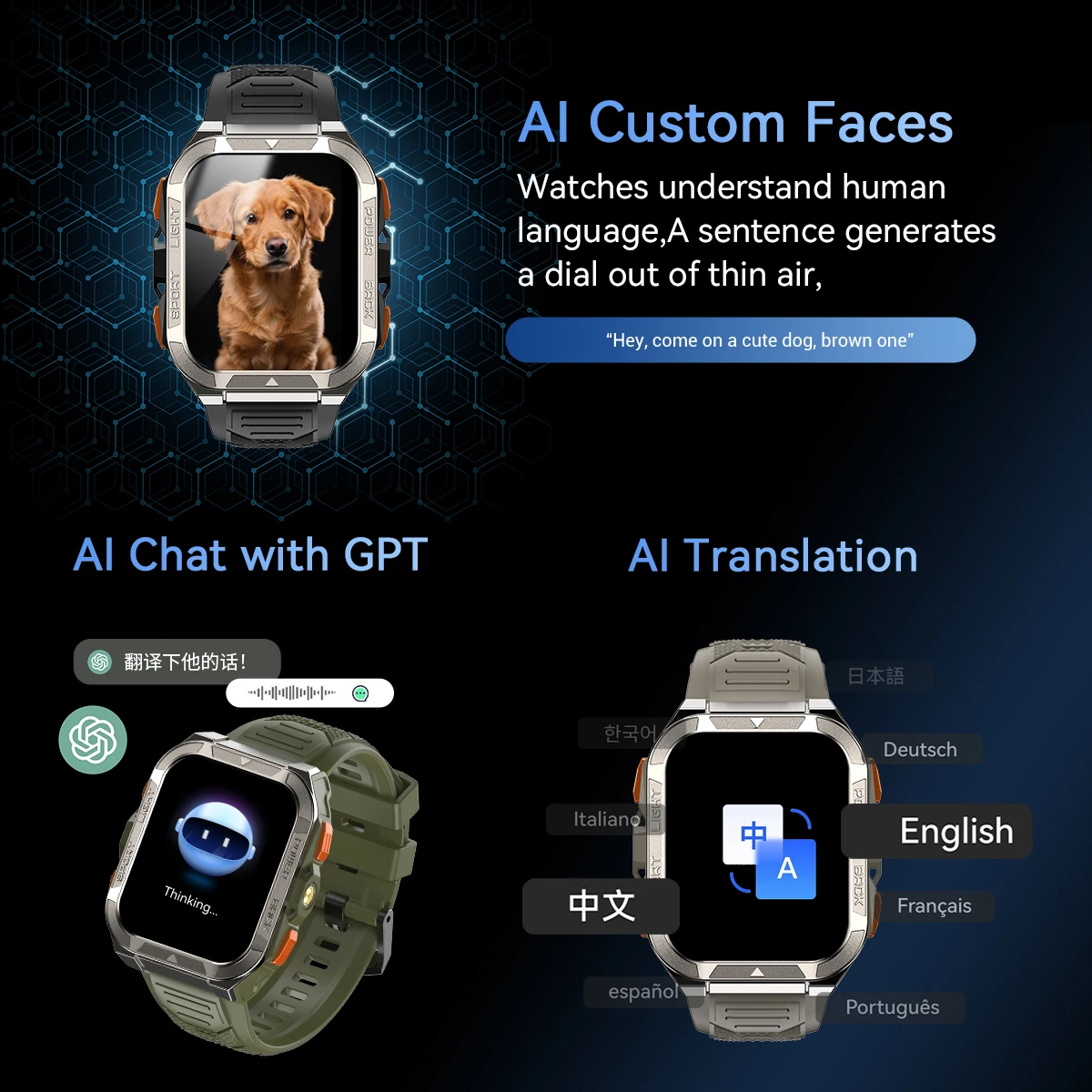 [العرض الأول في العالم] ساعة ذكية متينة للاستخدام الخارجي Blackview W80 PRO، ساعة ذكية بموضع GPS، شاشة 1.91 بوصة، 900 مللي أمبير في الساعة مع مصباح يدوي