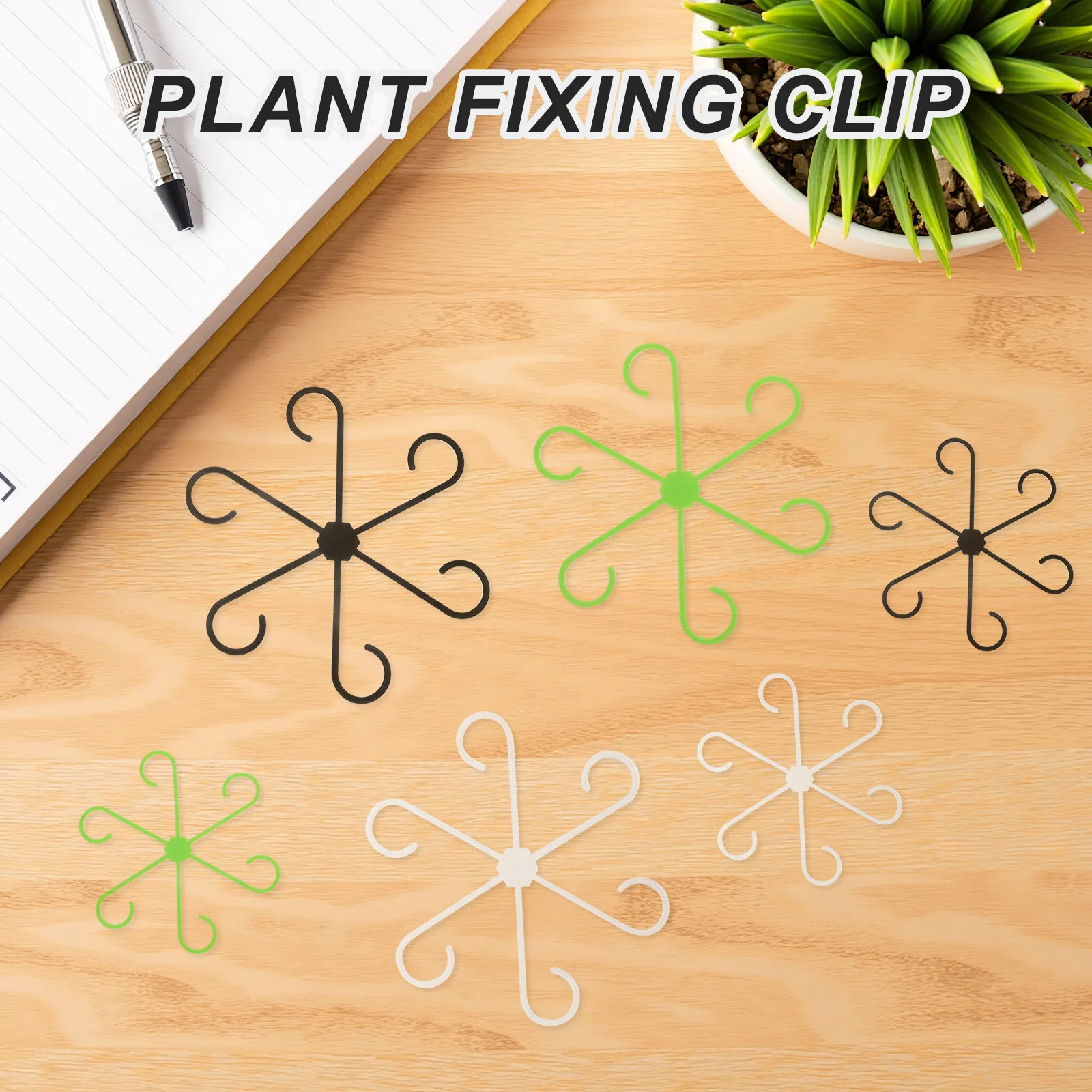 36Pcs Plant Support Clips Reusable Plastic Stem Holders for Climbing Plants Indoor Outdoor Garden Plant Stem Training Clips