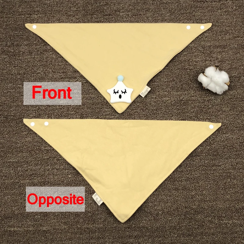 (4 pieces) Baby cotton bib newborn saliva scarf triangle soft and skin friendly Class A grade for 0-3 years old