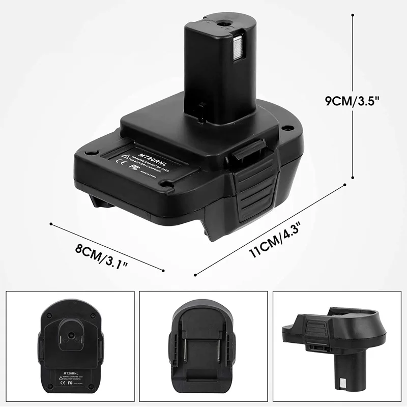 Imagem -05 - Li-ion Bateria Adaptador para Makita Makita Dewalt Milwaukee 18v Mt20rnl Dm18rl Converter para Ryobi 18v Uso da Ferramenta