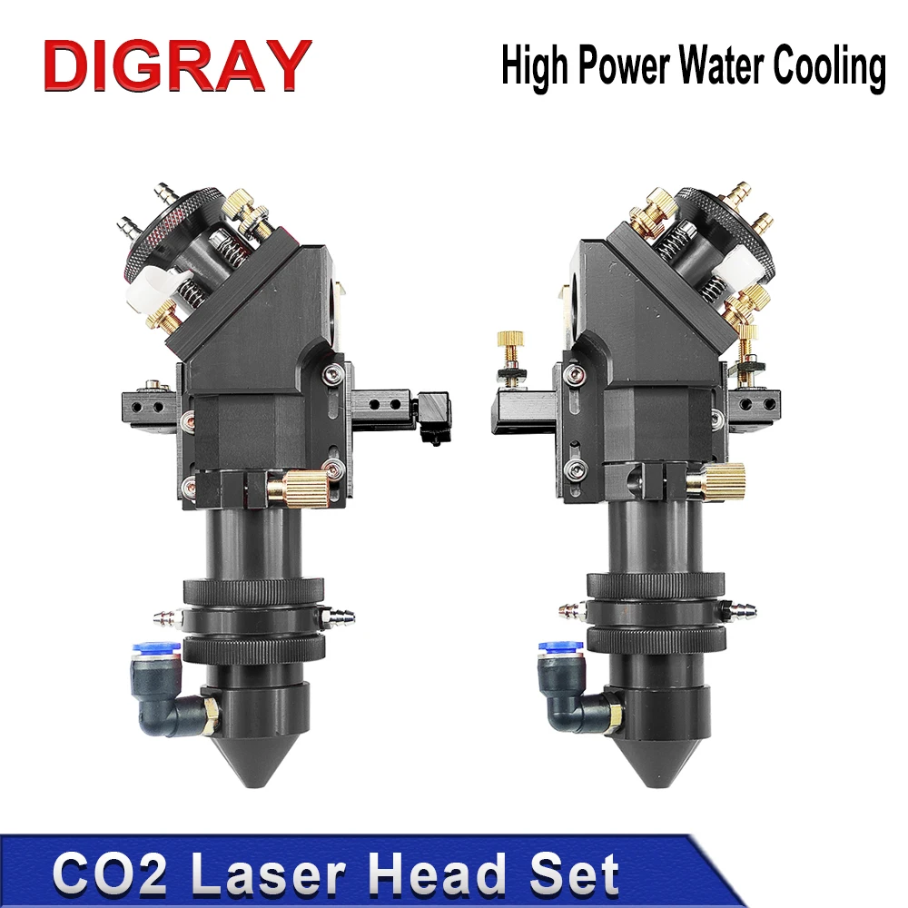 

DIGRAY High Power Co2 Laser Head Set With Water Cooling Interface, Suitable For Mirror Dia 30mm/lens dia 25mm FL 50.8&63.5&101mm