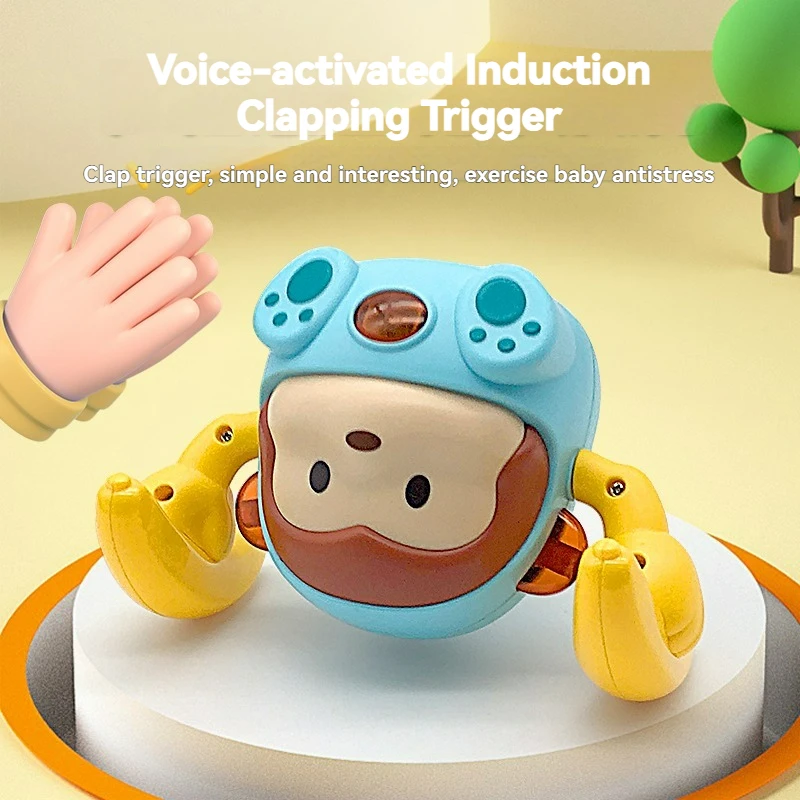 Toddle brinquedo interativo musical natureza som barriga tempo infantil bebê habilidade motora fina brinquedos dos desenhos animados macaco rastejando brinquedo crianças presentes