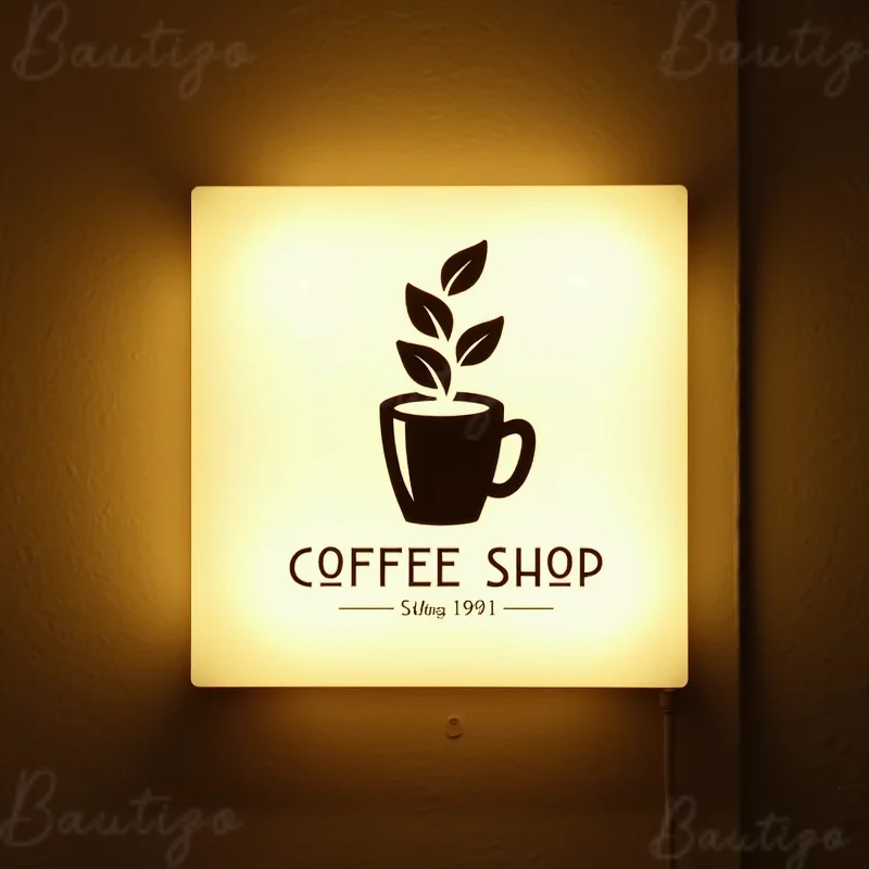 

Custom LED Light Box Outdoor Business Sign Waterproof Acrylic Double Sided Storefront Wall Mounted Signage