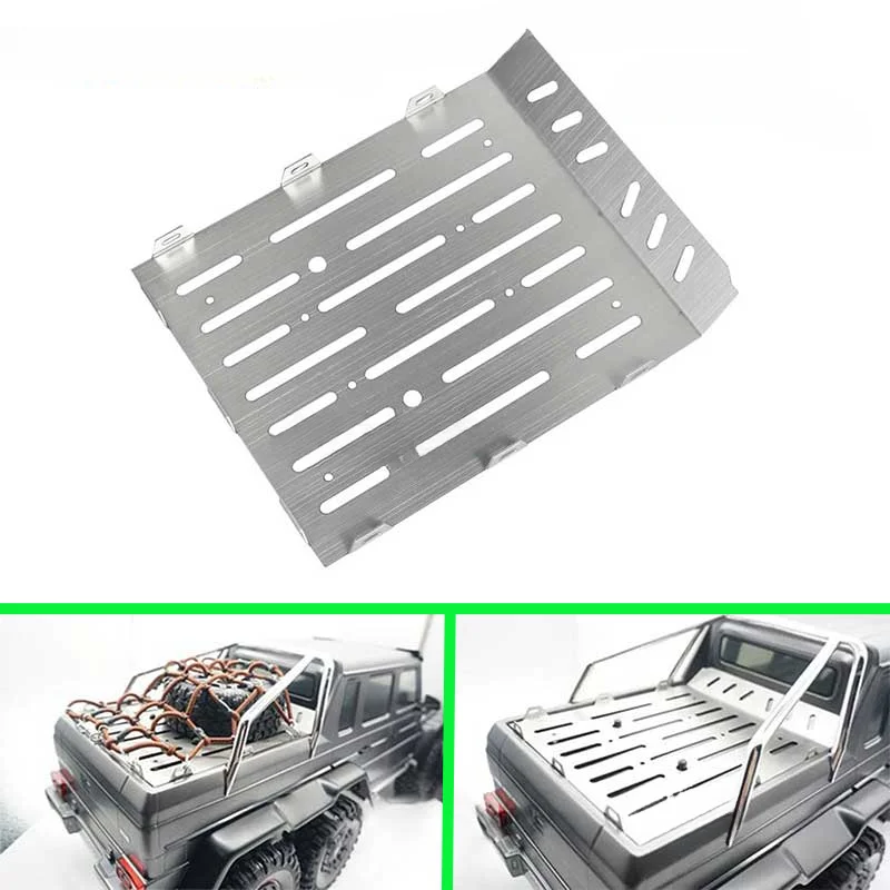 Stainless steel trunk panel cargo box panel for RC Crawler Car TRAXXAS Mercedes-Benz trx6 G63 6X6 6-wheeler upgrade parts