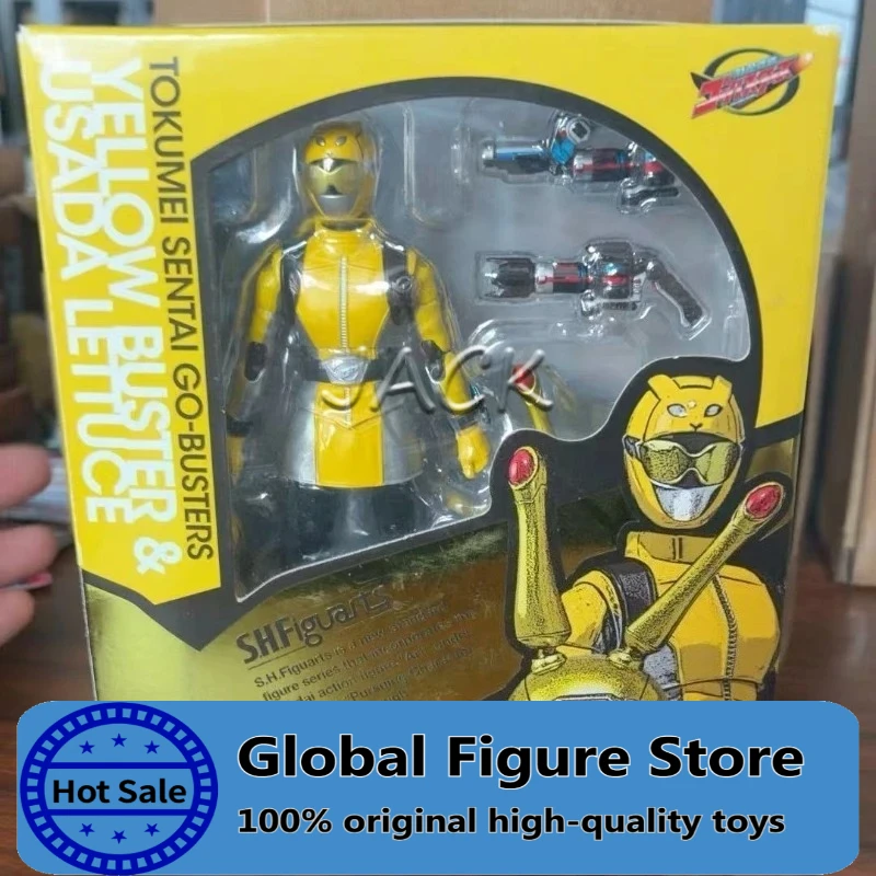 

In Stock Bandai Genuine SHF Tokusatsu Sentai Go-Busters Yellow Buster Yellow Warrior Action Figure Collection Gift