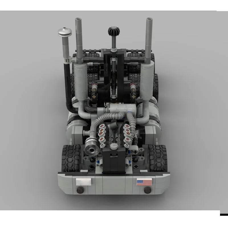 MOC-213801 Model Blok Bangunan Truk Flathead Kargo Klasik Baru, 1265 Bagian, Hadiah Mainan Natal Ulang Tahun Anak Laki-laki dan Anak-anak