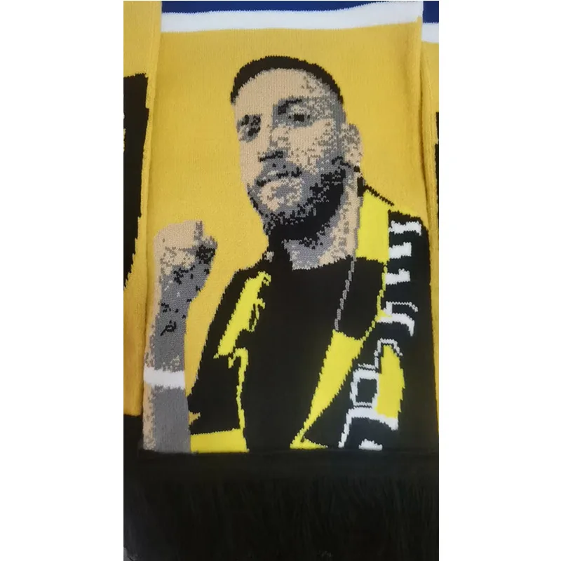 145*18 cm Size לזכר סמ״ר נועם חבה הי״ד Beitar FCBJ Scarf Fans Double-faced Knitted BY003OX