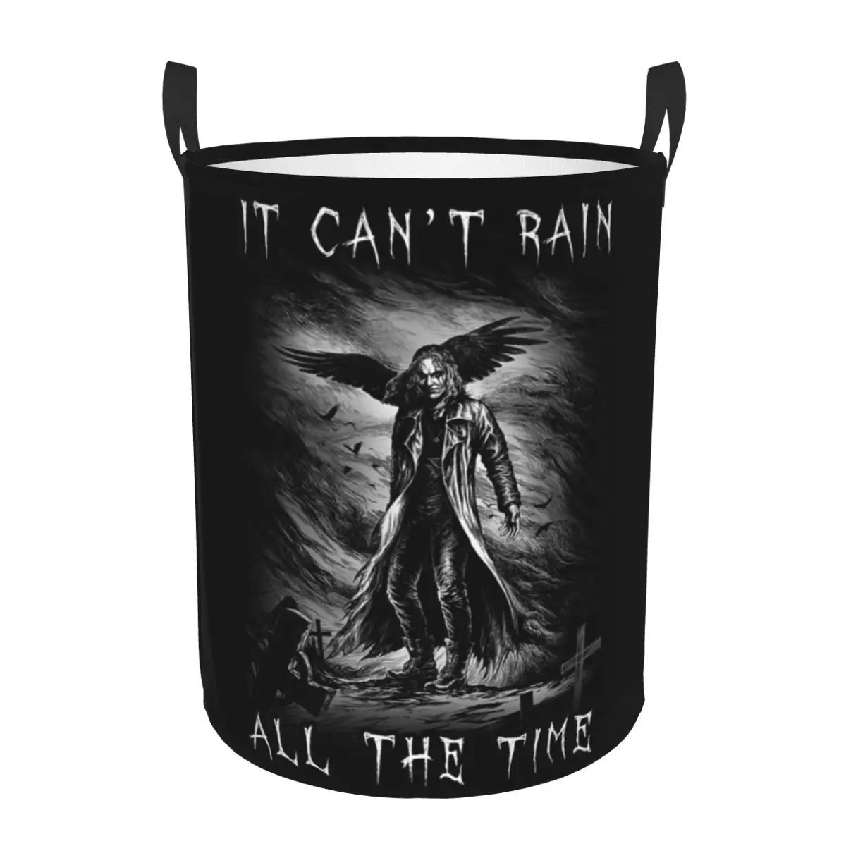 Eric Draven It Can't Rain All The Time Foldable Laundry Baskets Dirty Clothes Home Organizer Large Waterproof Bucket For Home