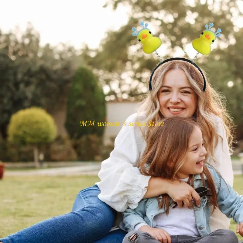 

Q39C 10pcs Little Yellow Ducks Headbands Women Fashion Headwear Festival Headpiece for Carnivals Party Role Play Costume Tool