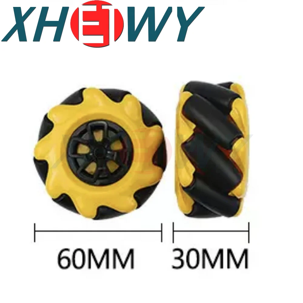 48mm 60mm 80mm High Hardness Plastic Mecanum Wheel Omni-Directional for TT Motor Smart Robot Car with 6mm hubs