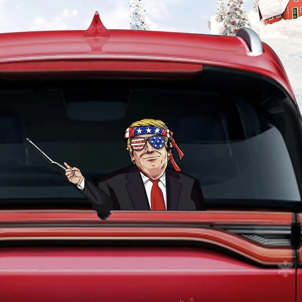 

1PC New Car Rear Windshield Wiper Sticker Trump Presidential Election Car Styling Decoration Sticker Auto Accessories