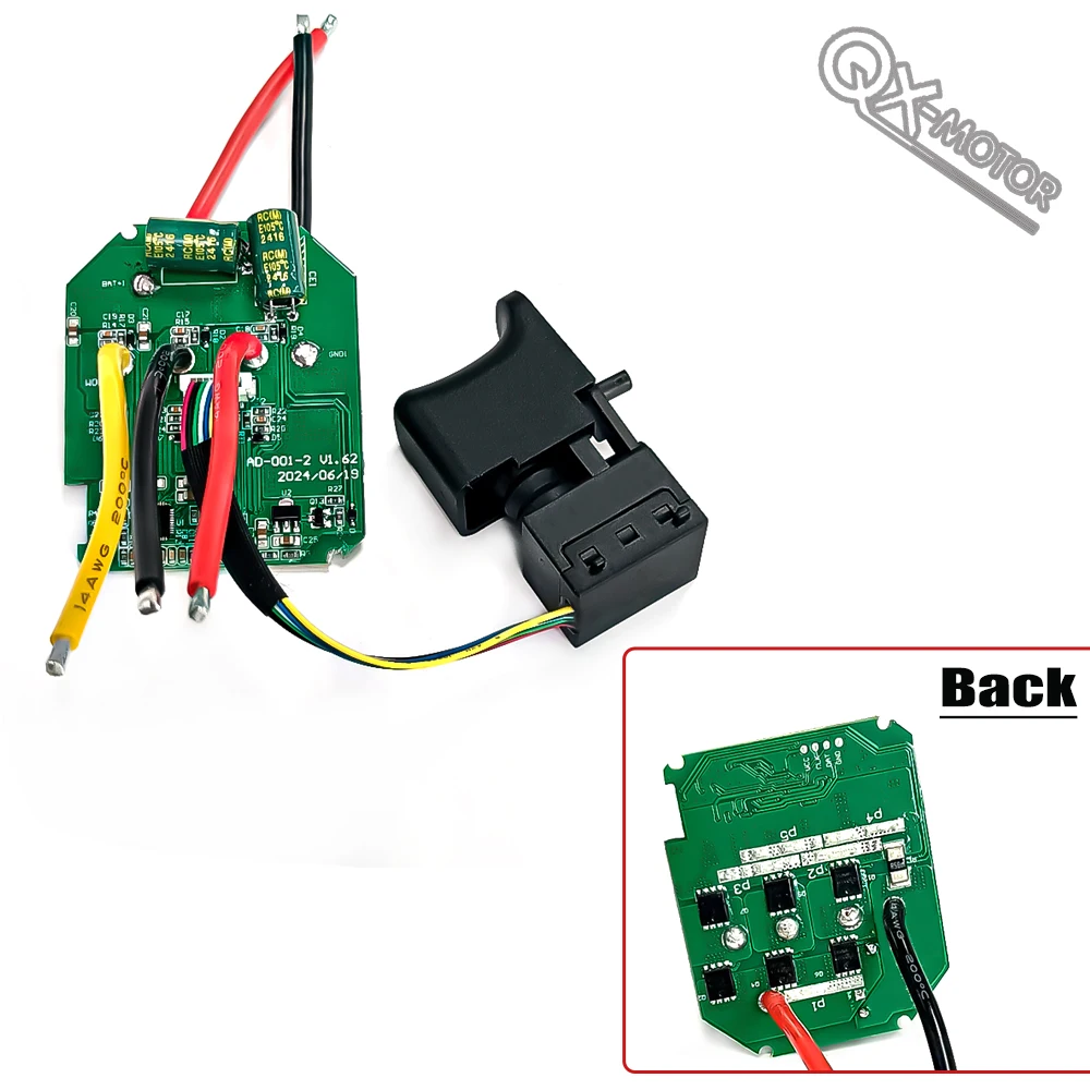 QX-MOTOR 1000W circuit board controller (with switch) and 50mm EDF 12blade fan CCW 3300KV brushless motor for Violent fan Parts
