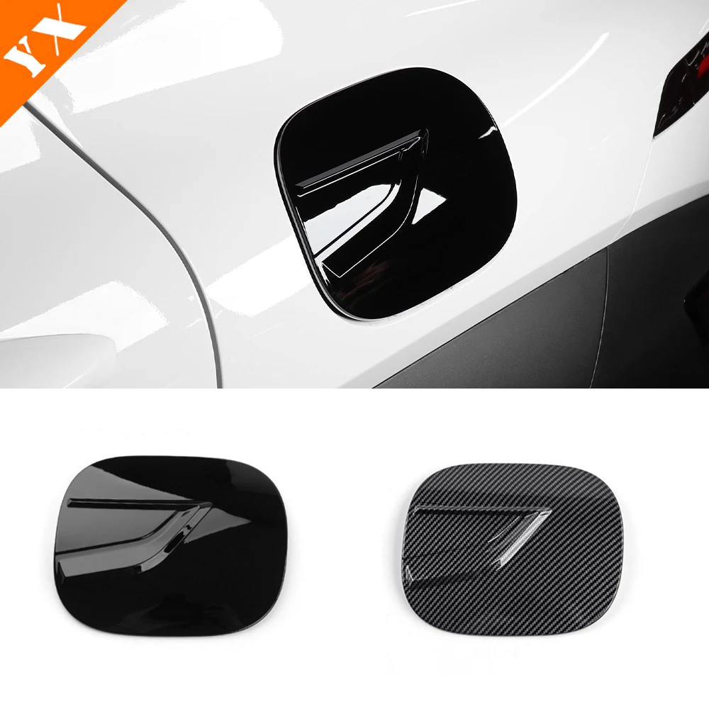 

For Hyundai kona SX2 2024 2025 accessories Carbon Black Car Fuel Tank Cap Decorative Cover, Fuel Tank Cap Protective Cover