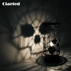 Halloween Projection Table Lamp Gothic Skull Bedroom Living Room Bar Holiday Decoration Creative LED  Atmosphere Night Light