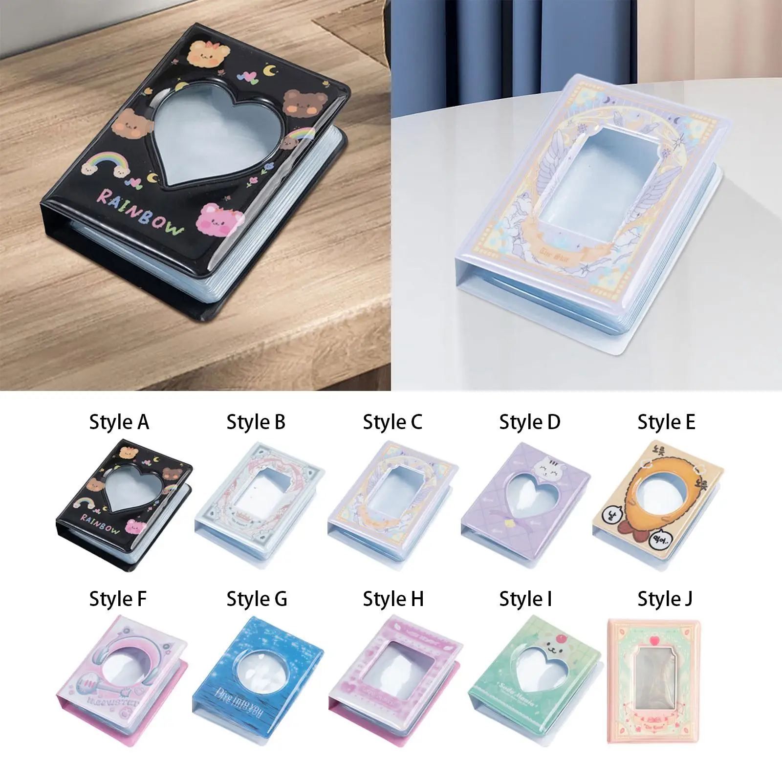 2-6pack 3 inch Photo Card Holder Mini Picture Album Cute for