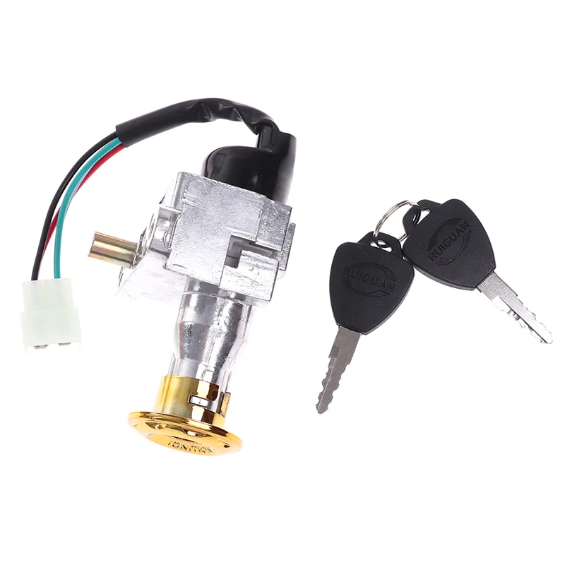 Kunci Mini Baterai Universal Berkinerja Tinggi dengan 2 Kunci untuk Sepeda Motor, Sepeda Listrik, Skuter, E-bike, Kunci Listrik