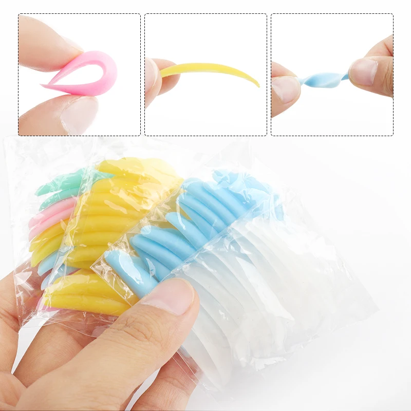 5Pairs Soft Silicone Eyelash Perm Pads Scalloped Edge Lash Lift Shields Reusable Eyelash Curling Lash Lift Pads Eyelash Perming
