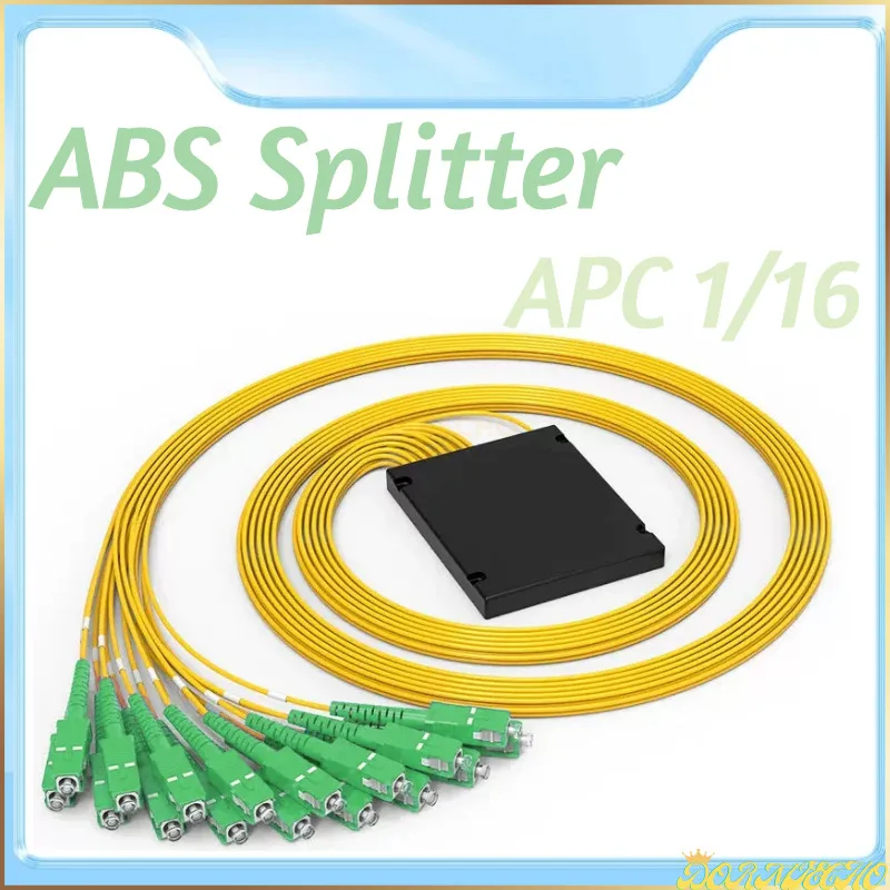 1 X16 Optical Splitter ABS Splitter SC APC Pigtail Type Round Head Optical Splitter 1/16 Fiber Optic Cable Splitter