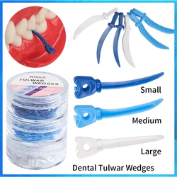 120Pcs Dental Tulwar Wedges Sectional Matrix System Plastic Refill Tooth Gap Wedge With Hole Disposable S/M/L Dentistry Material