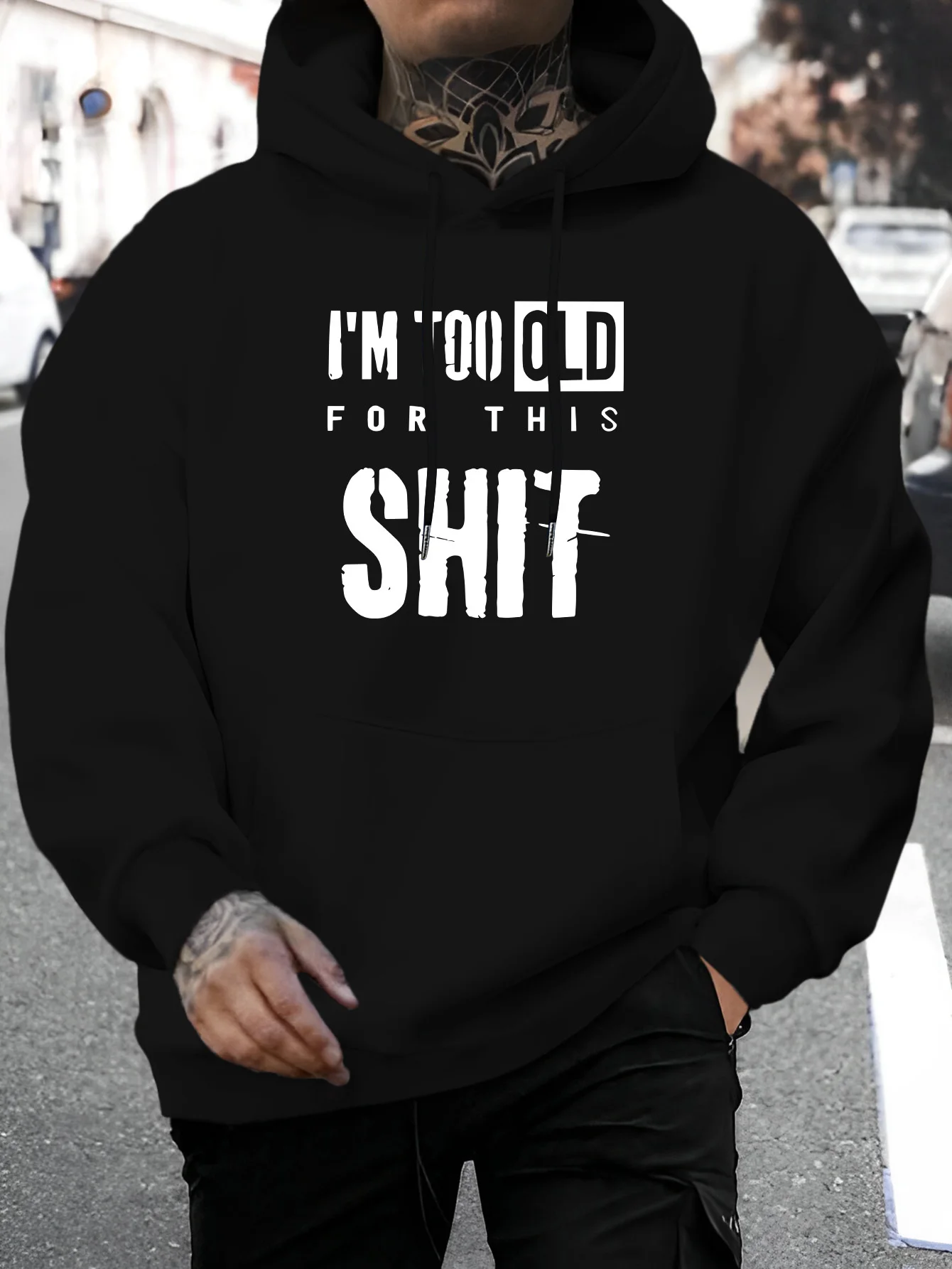 Men's Casual Versatile Style Fashion Hoodie, New Design with Unique Lettering 
