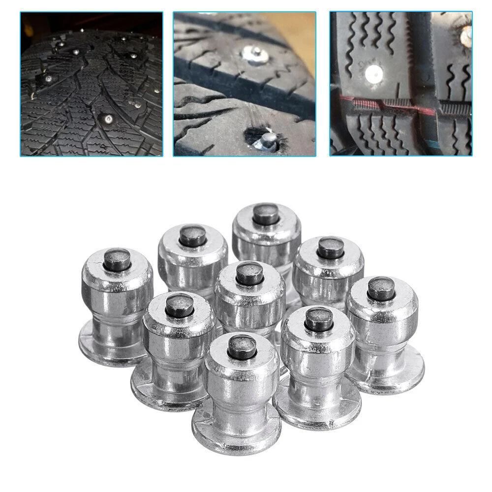 100pcs Winter Wheel Lugs Car Tires Studs Screw Snow Spikes Wheel Tyre Snow Chains Studs For Shoes ATV Car Motorcycle Tire 8x10mm