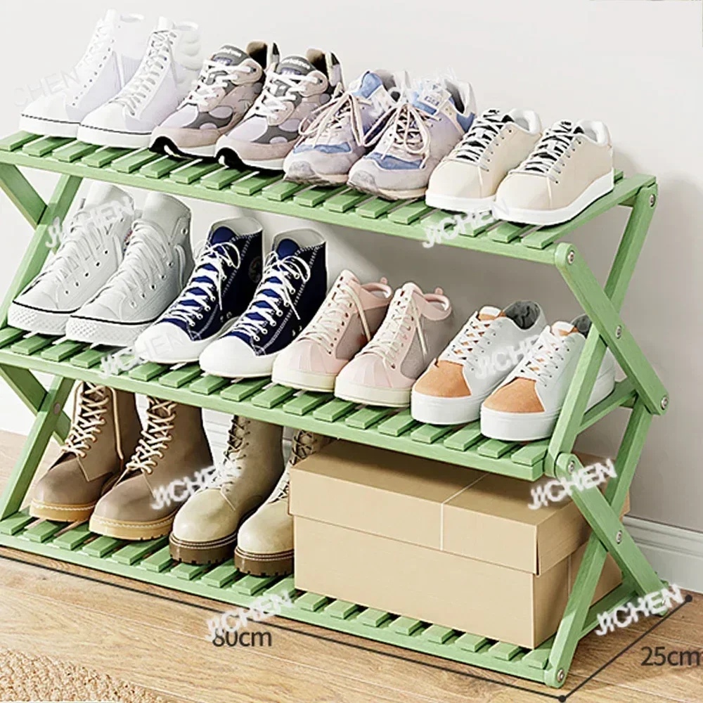 

High Quality Minimalist and Modern Installation Foldable Shoe Hanger Multifunctional Bamboo Rattan Craftsmanship on Sale