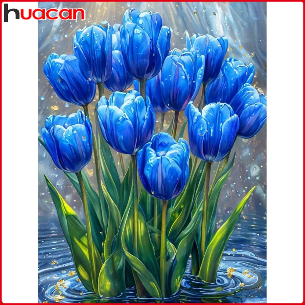Huacan Neuheiten 2026 Diamantmalerei Tulpe Diamant-Mosaik Blumenkunst Dekorative Gemälde