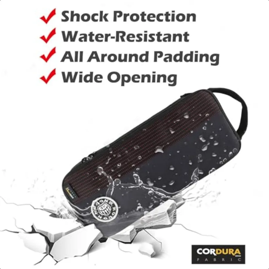 Rough Enough Small Tool Bag Pouch Portable Tool Box EDC Organizer with Handle 12 Inch Cordura Padded Water Resistant Base Black