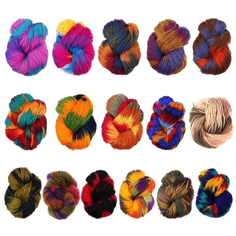 

50g Mixed Colorful Knitting Yarn Acrylic Fiber Soft Anti-Pilling Dyed Hand-Knitted Crochet Thread for DIY Craft Sweater Dropship