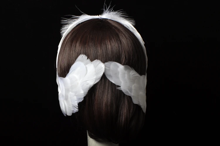 Swan Lake Ballet Feather Headdress HandMade For Women Girls Princess Ballet Headwear In Women Hair Accessories