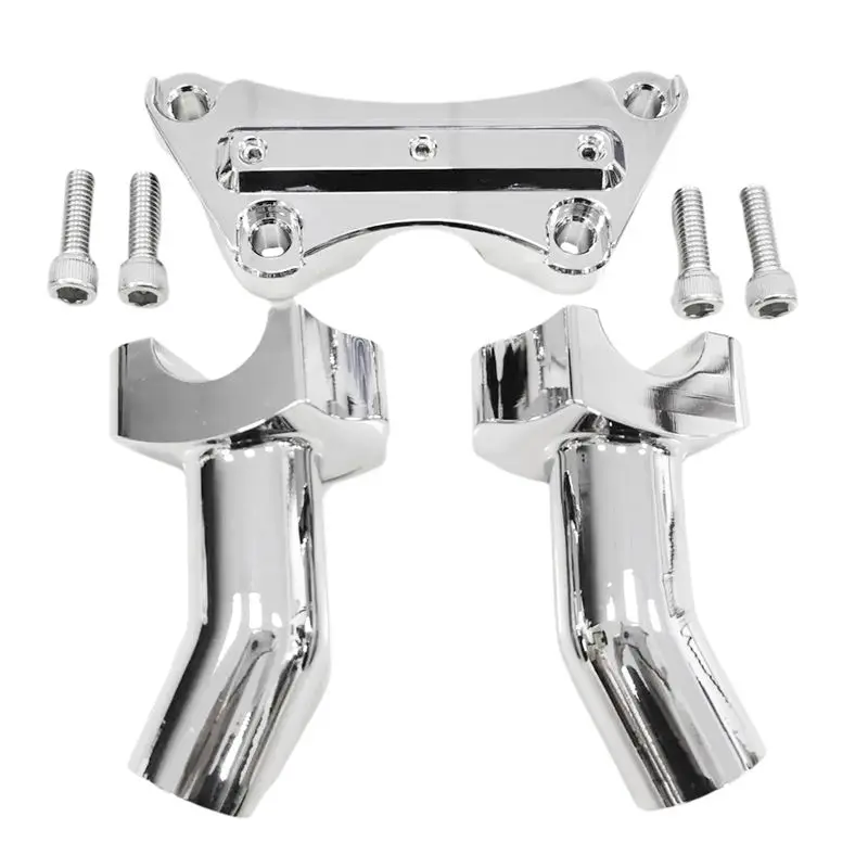 

Well 3-1/2 Inch Pullback Handlebar Risers & Top Clamp Kit For Dyna Softail Fat Boy