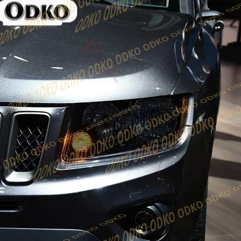 

2 шт. для Jeep Compass 2017 2018 2019 2020, защитная пленка для фар автомобиля, прозрачная черная защитная пленка из ТПУ