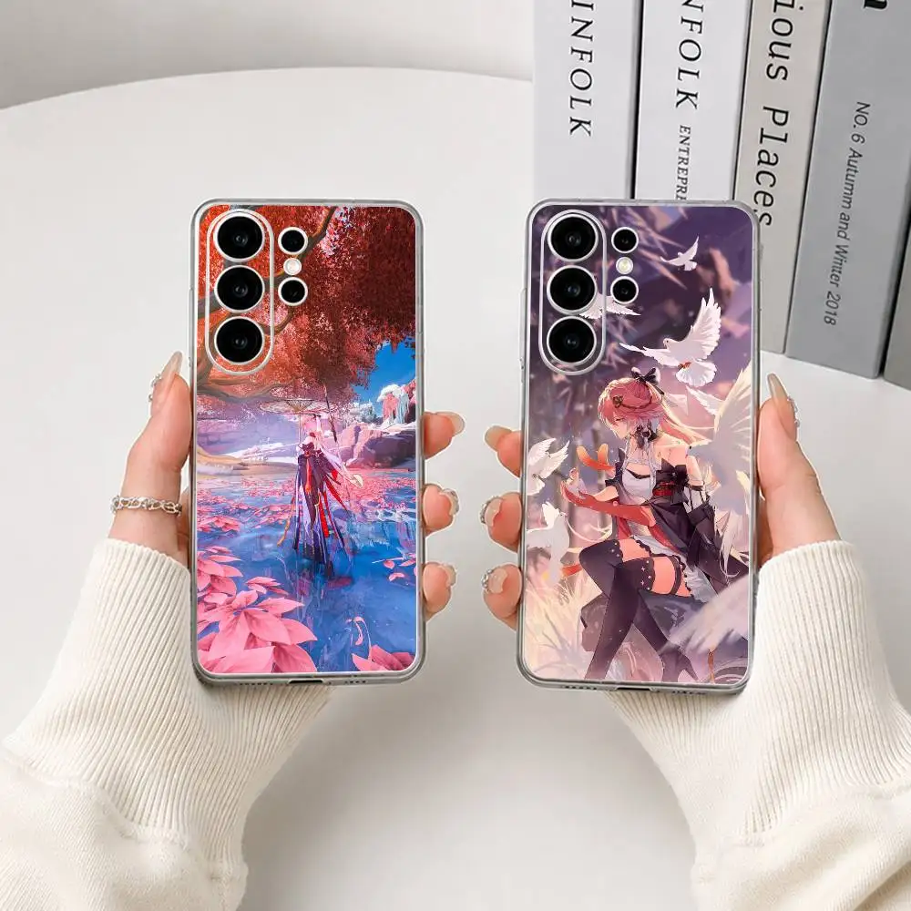 beautiful Changli Wuthering Waves Phone Case For Samsung S25,S24,S21,S22,S23,S30,Ultra,S20,Plus,Fe,Lite Transparent Cover